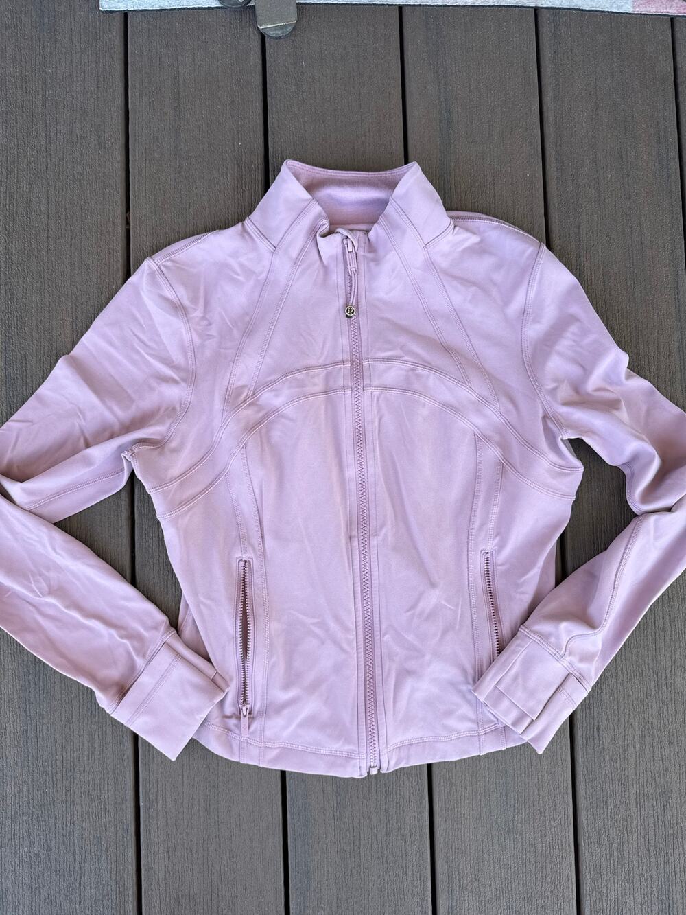 Lululemon Define Cropped Jacket Nulu Size 12 Rose Blush